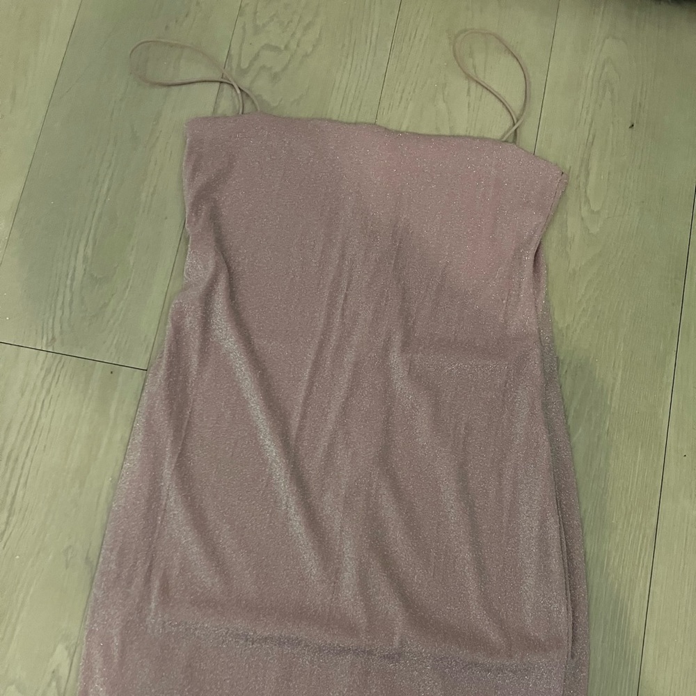 Light purple glitter mini dress